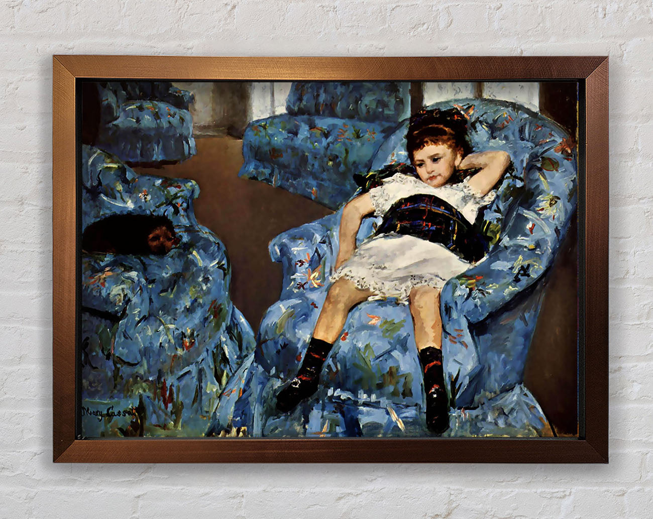 Cassatt Small Girl In The Blue Armchair Framed Wall Art