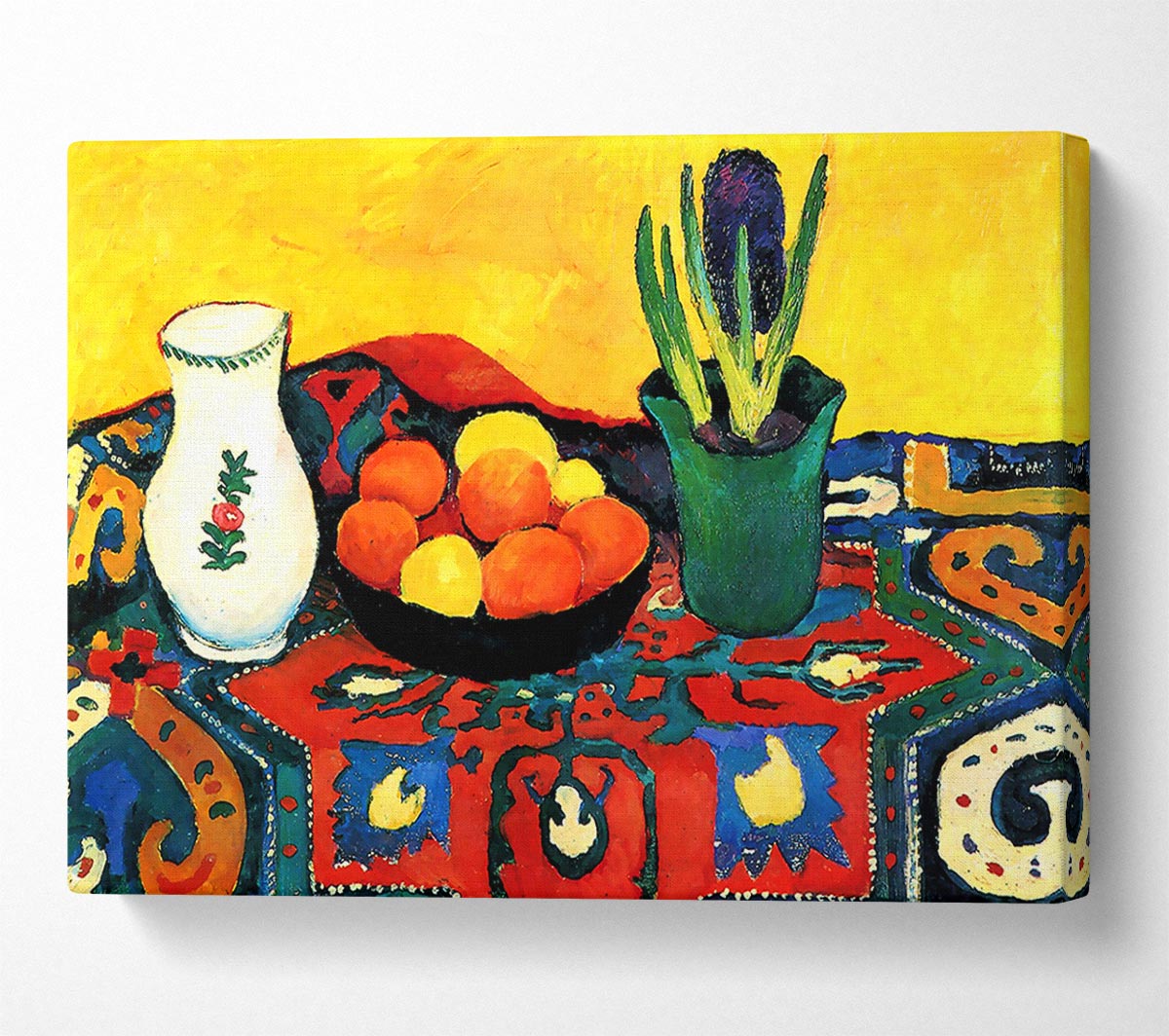 August Macke Still Life With Hyacinthe Canvas Wall Art