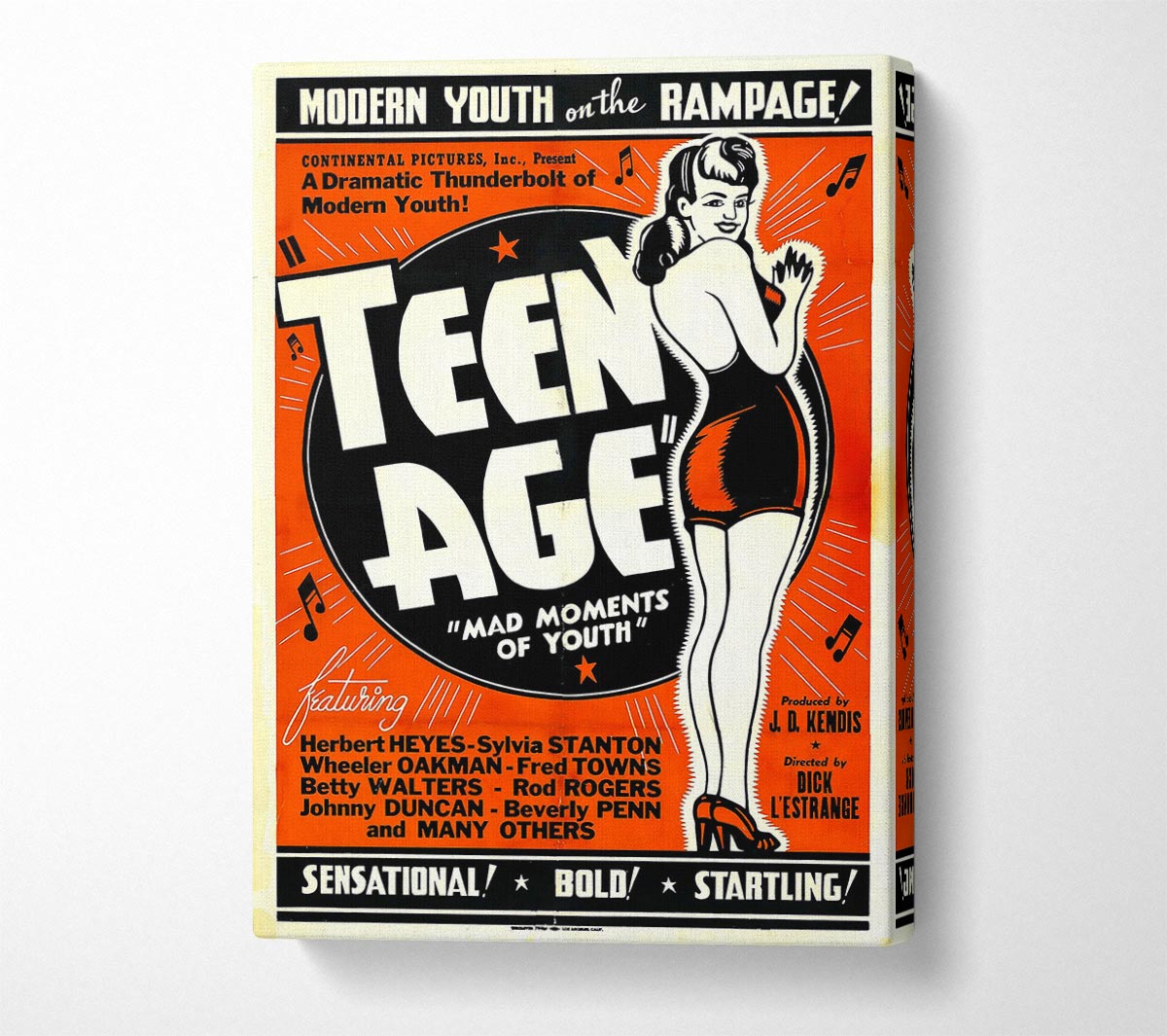 Teen Age 1944 Poster 1 Canvas Wall Art