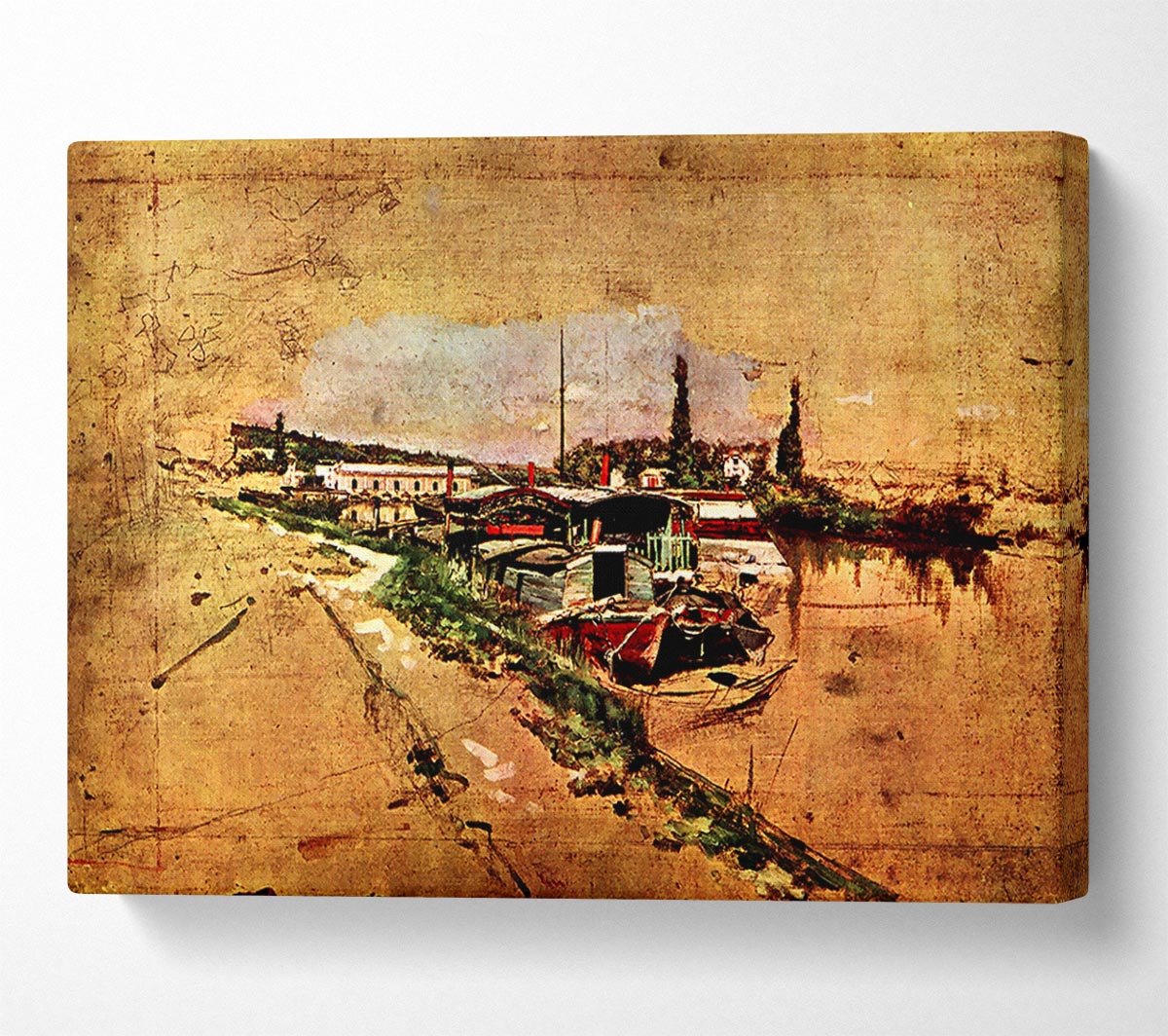 Giovanni Boldini The Seine At Bougival Canvas Wall Art