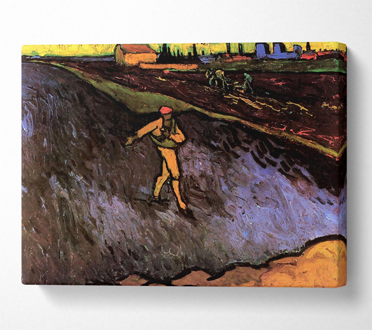 Van Gogh The Sower With The Outskirts Of Arles In The Background Canvas Wall Art