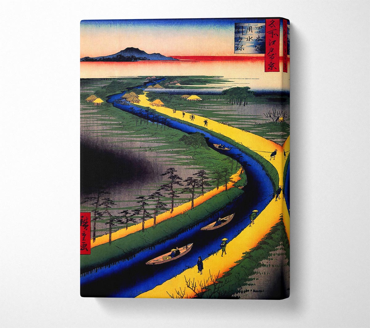 Hiroshige Towboats Along The Yotsugi Canvas Wall Art