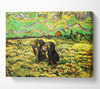 Van Gogh Two Peasant Women Digging In Field With Snow Canvas Wall Art