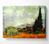 Van Gogh A Wheatfield With Cypresses Canvas Wall Art