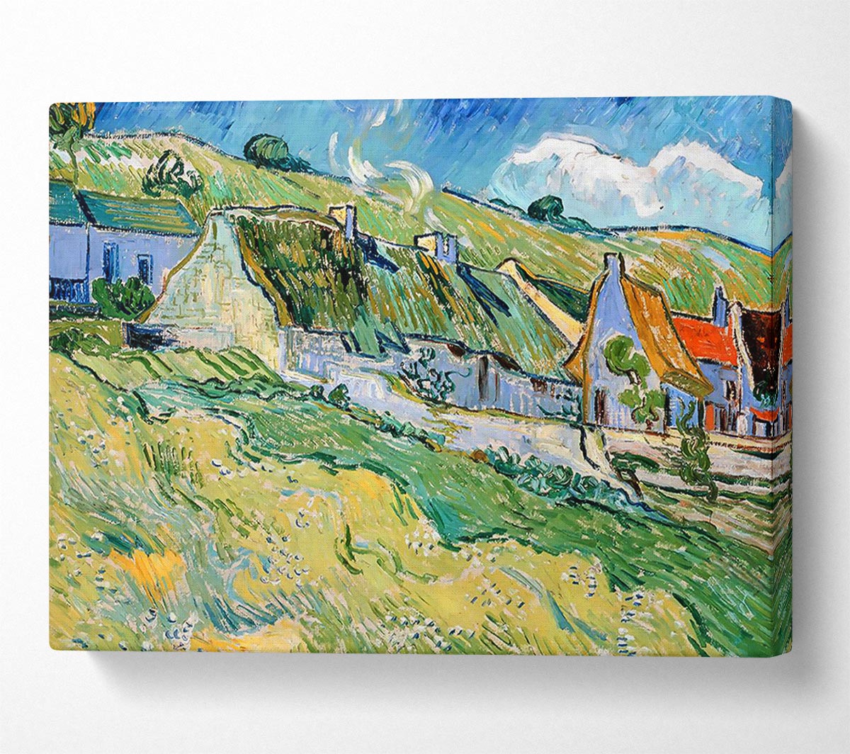 Van Gogh Thatched Cottages Canvas Wall Art