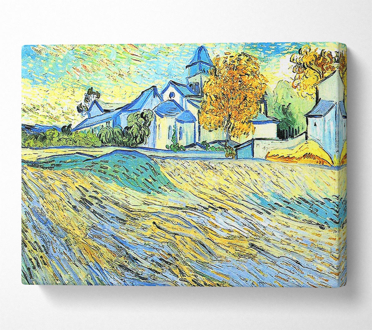 Vincent Van Gogh View Of The Church Of Saint-Paul-De-Mausole Canvas Wall Art
