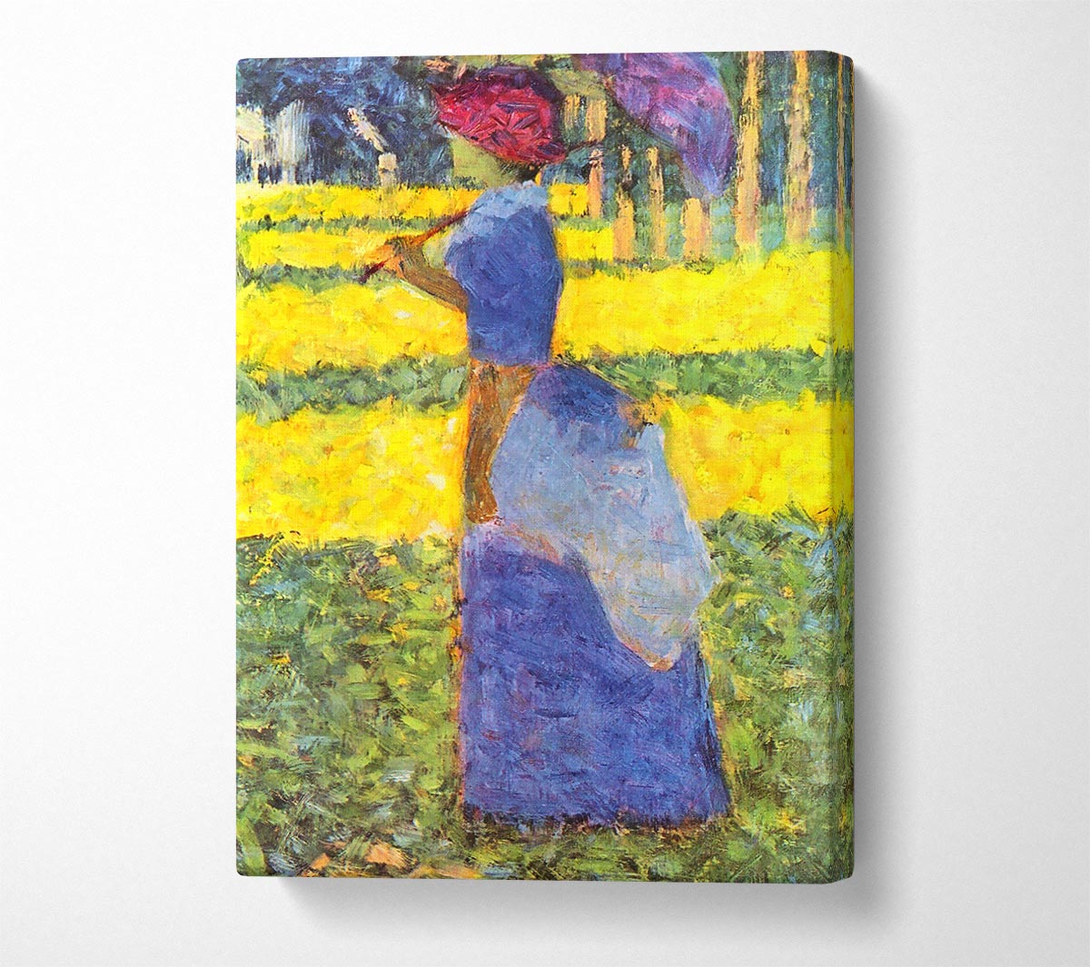 Seurat Woman With Parasol Canvas Wall Art
