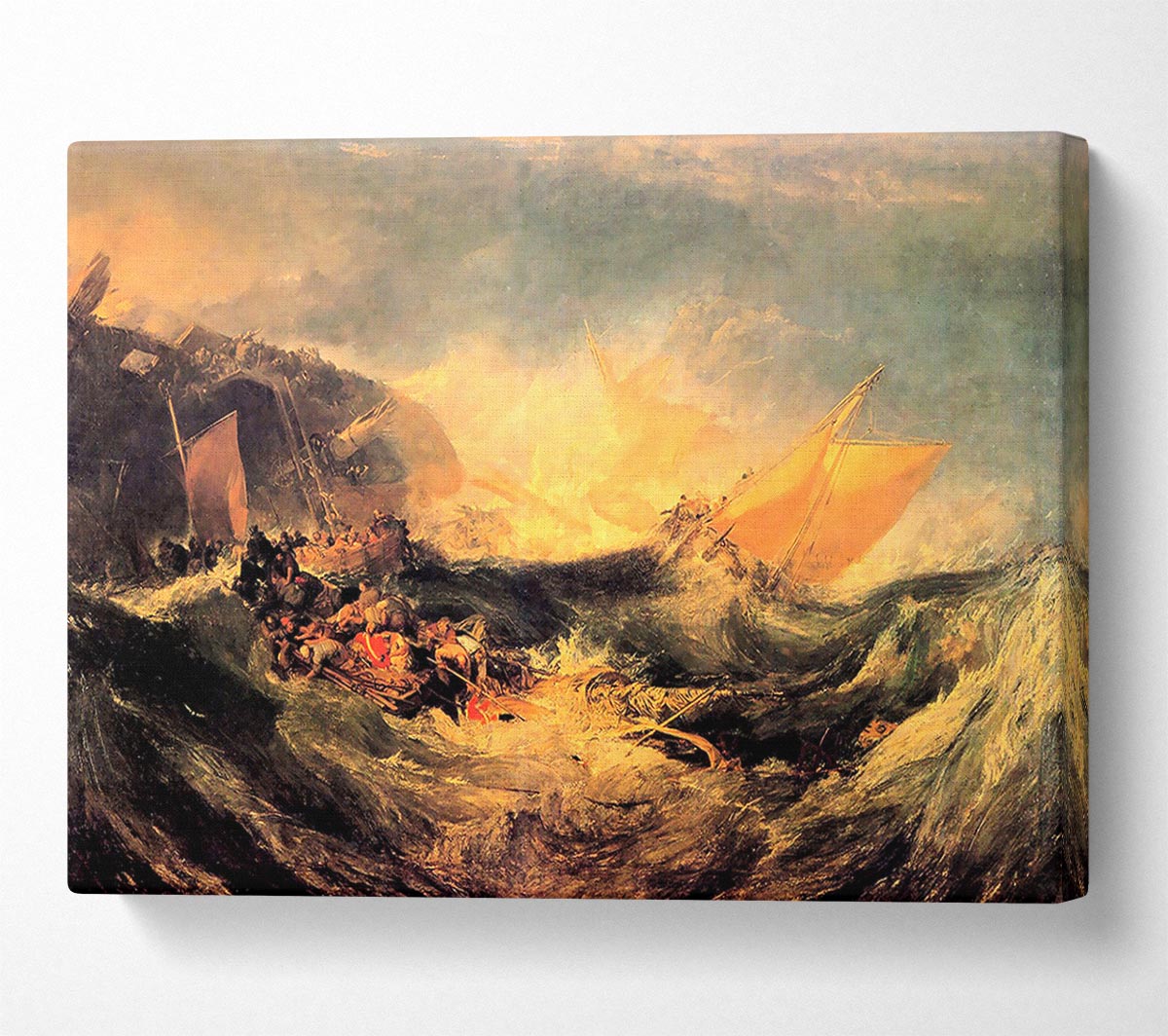 Joseph Mallord Turner Wreck Of A Transport Ship Canvas Wall Art