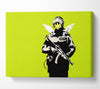Angel Copper Lime Green Canvas Wall Art