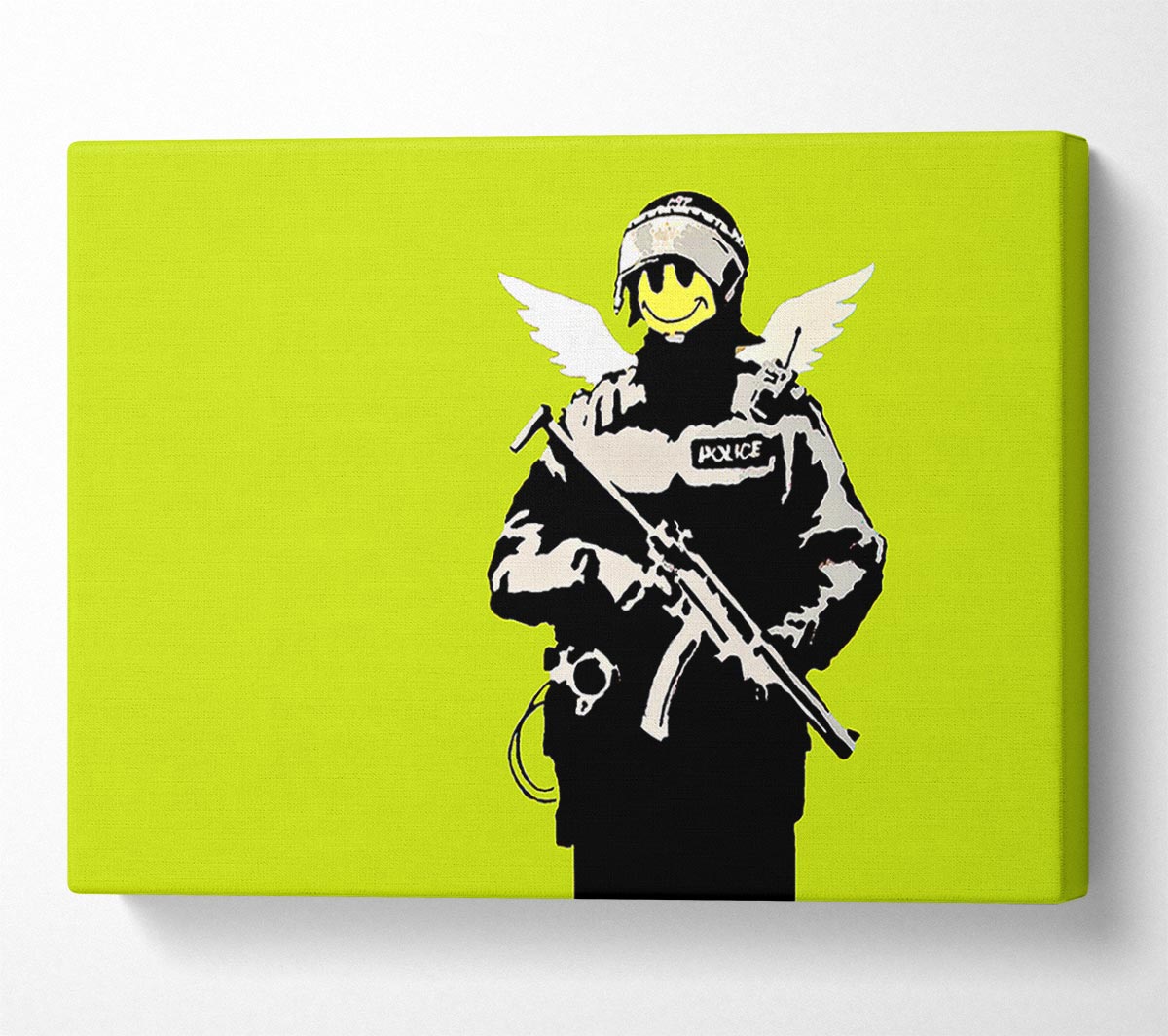 Angel Copper Lime Green Canvas Wall Art