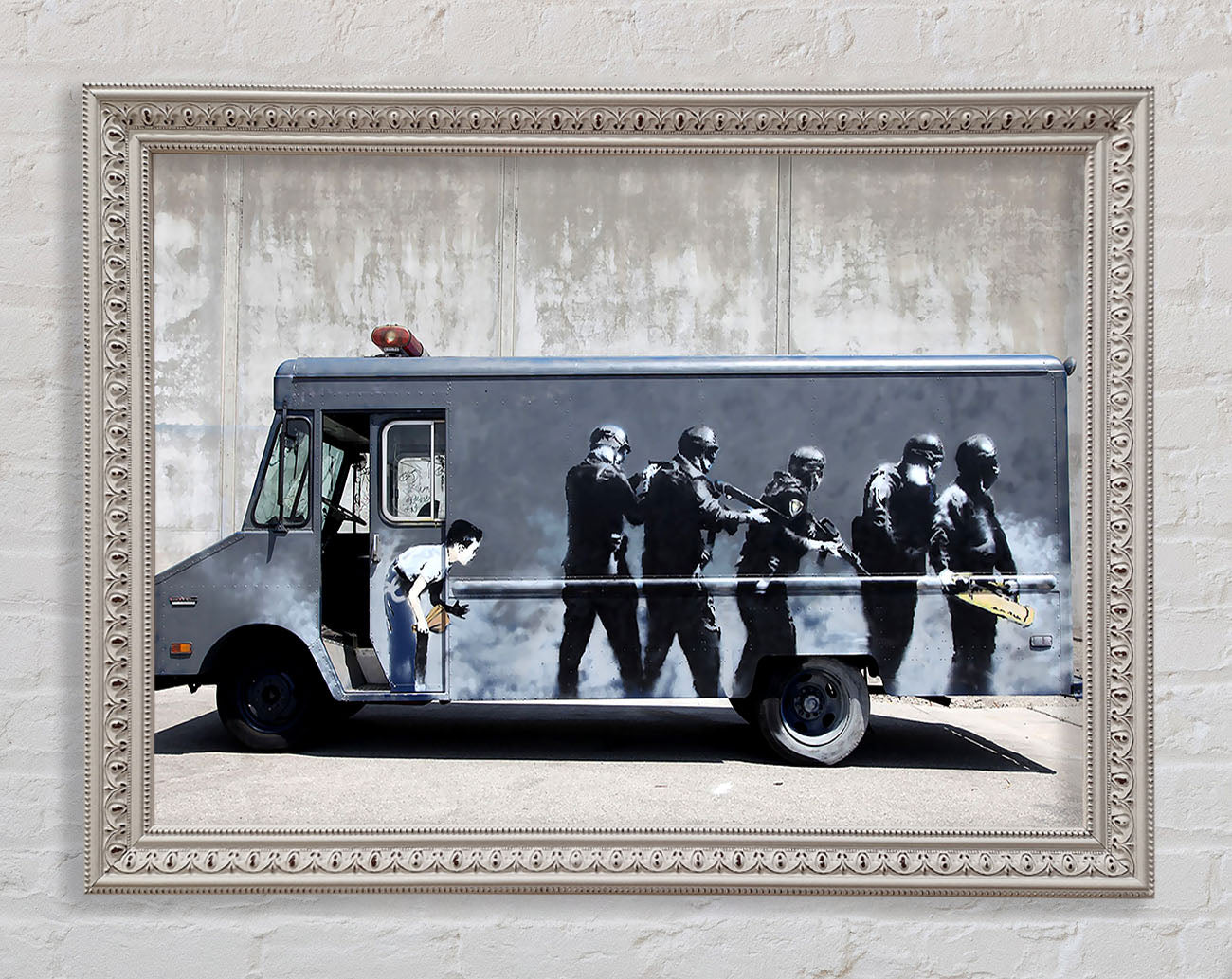 Banksy Swat Truck Framed Wall Art