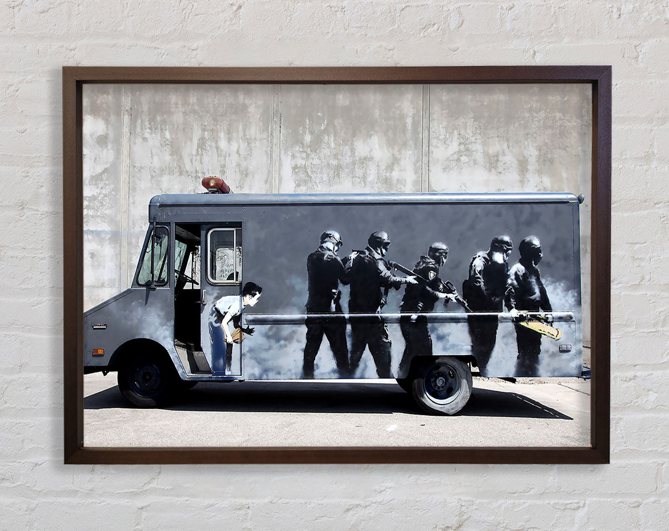 Banksy Swat Truck Framed Wall Art