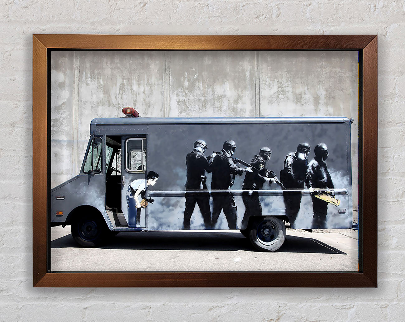 Banksy Swat Truck Framed Wall Art