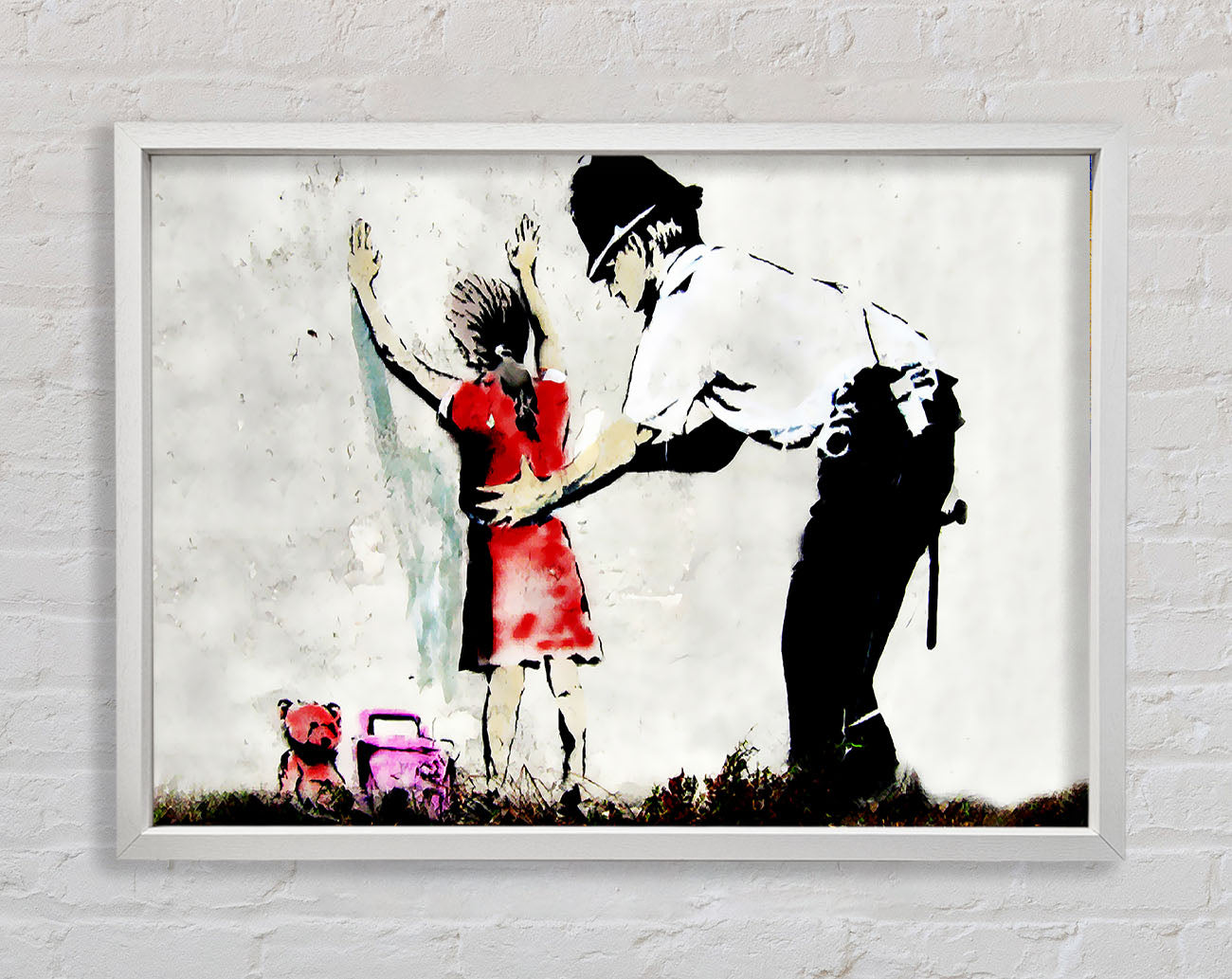 Copper Frisking Child Framed Wall Art