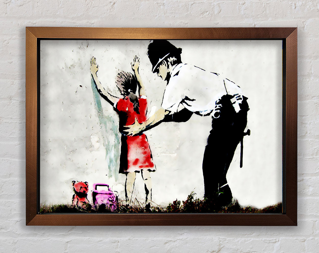 Copper Frisking Child Framed Wall Art