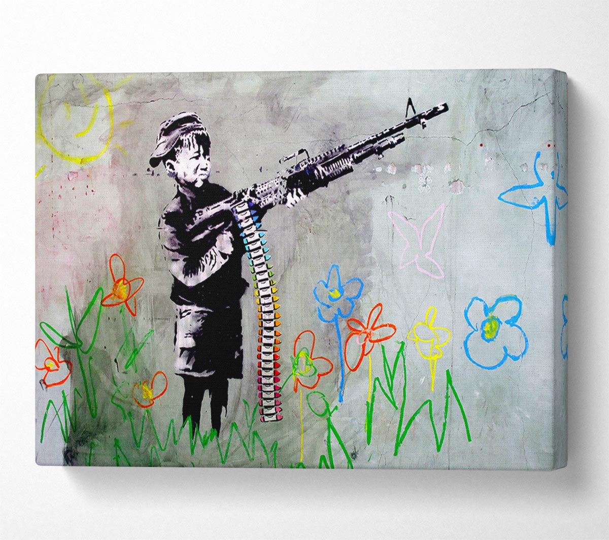 Crayon Gun Canvas Wall Art