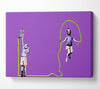 Electric Skipping Rope Purple Canvas Wall Art