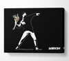 Flower Thrower Black Canvas Wall Art