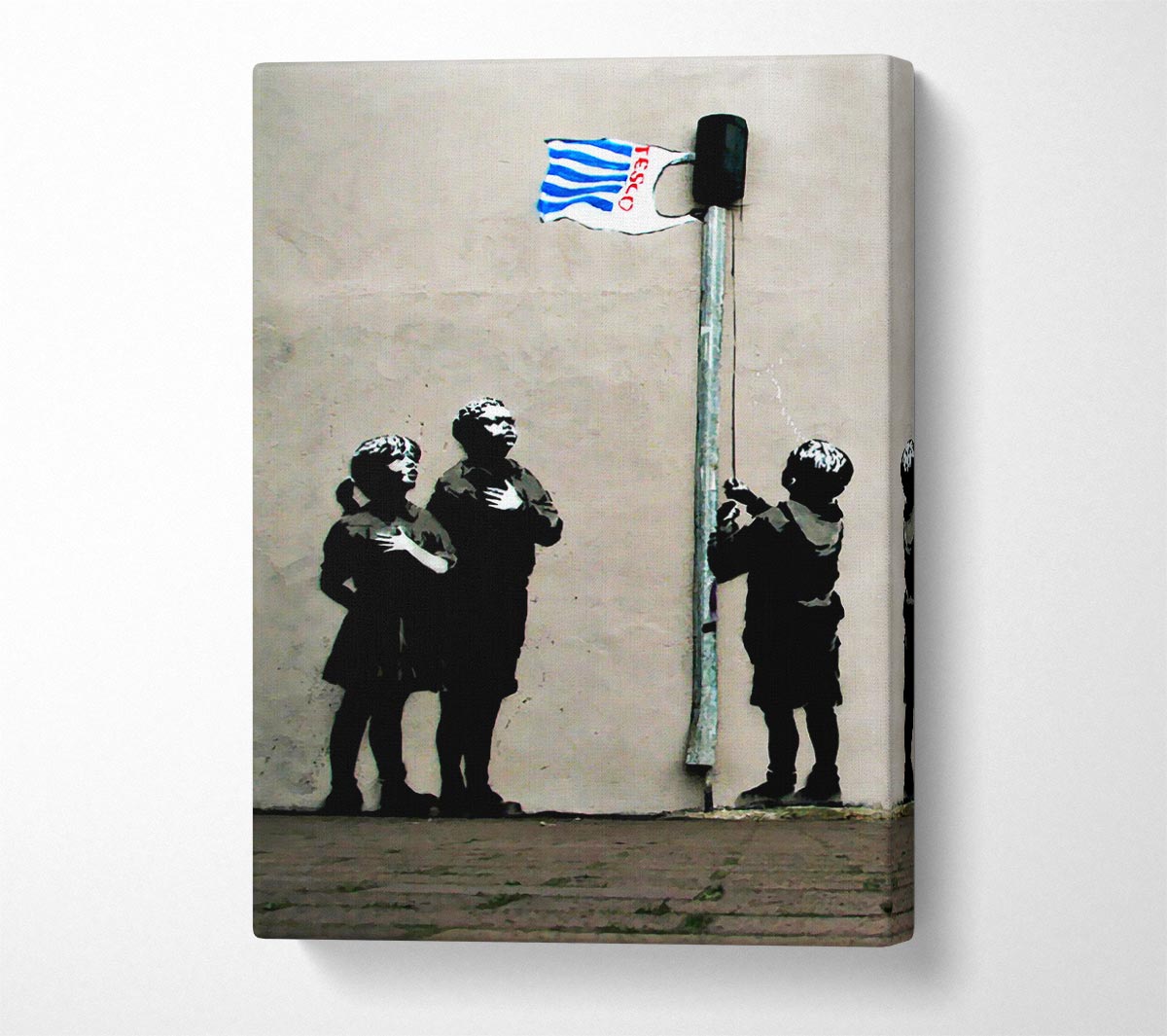 Homage To The Tesco Flag Canvas Wall Art