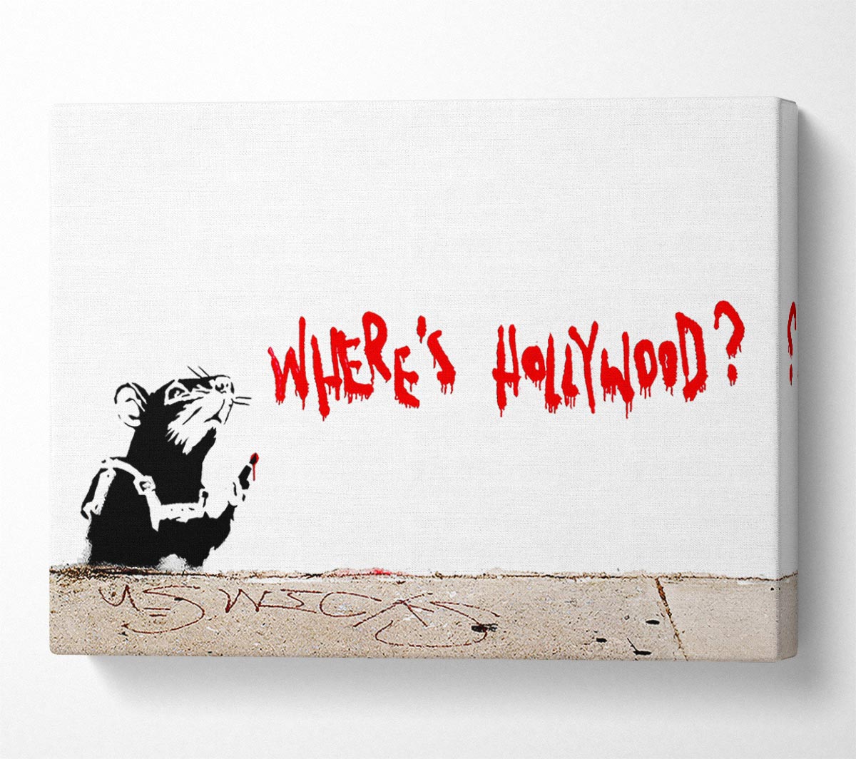 Rat Wheres Hollywood Canvas Wall Art