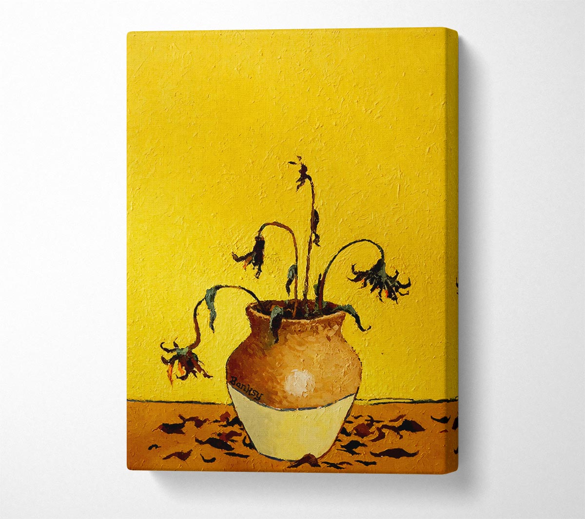 Wilting Sunflowers Canvas Wall Art