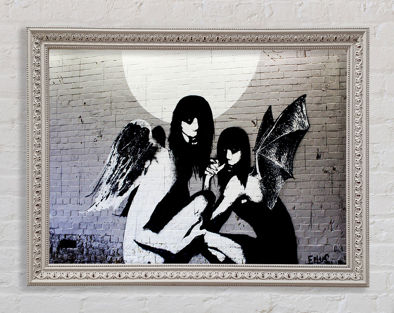 Angels In Moonlight Framed Wall Art