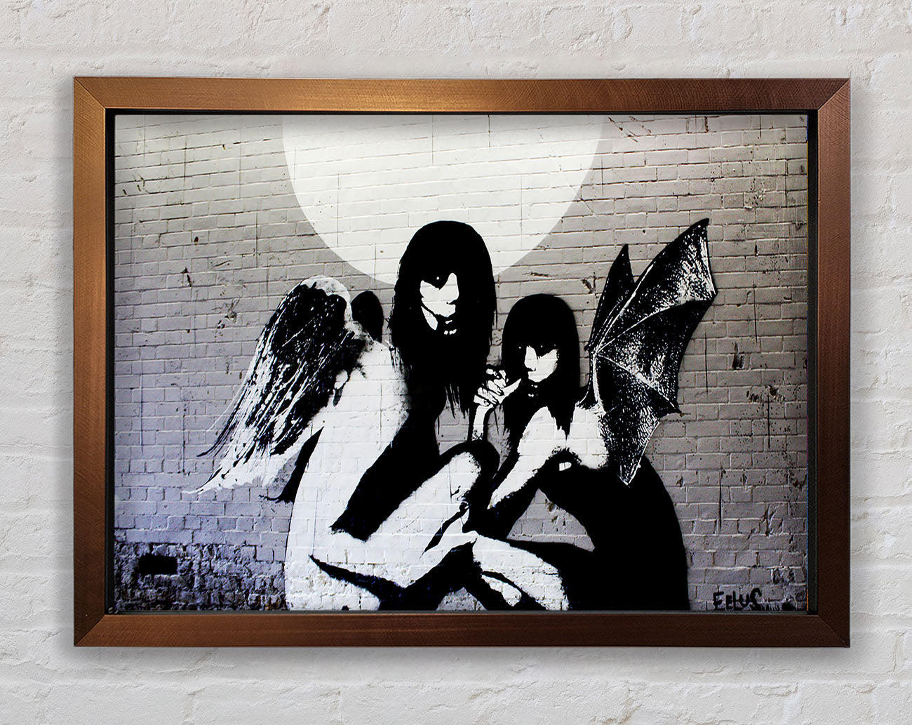 Angels In Moonlight Framed Wall Art