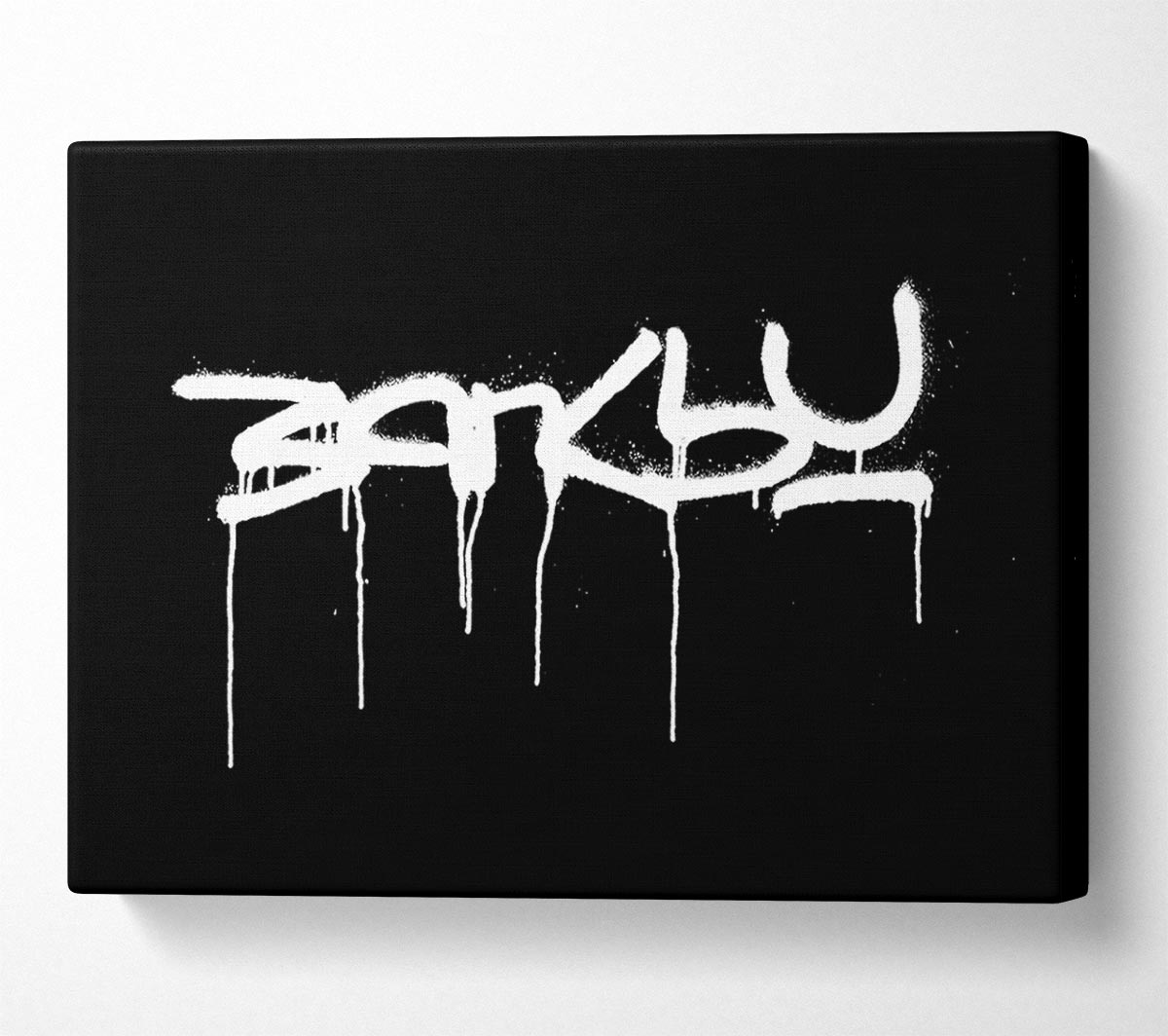 Banksy Black Canvas Wall Art