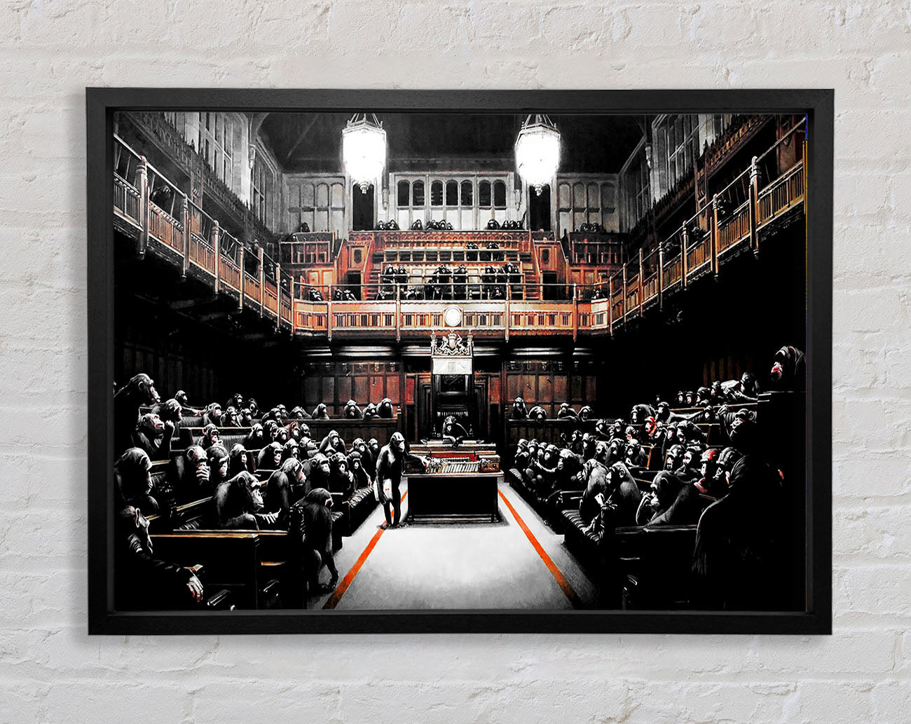 Chimps Houses Of Parliament Framed Wall Art