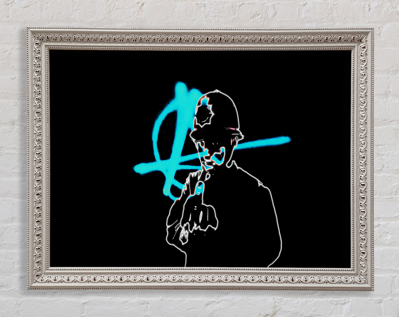 Copper Finger Black Framed Wall Art