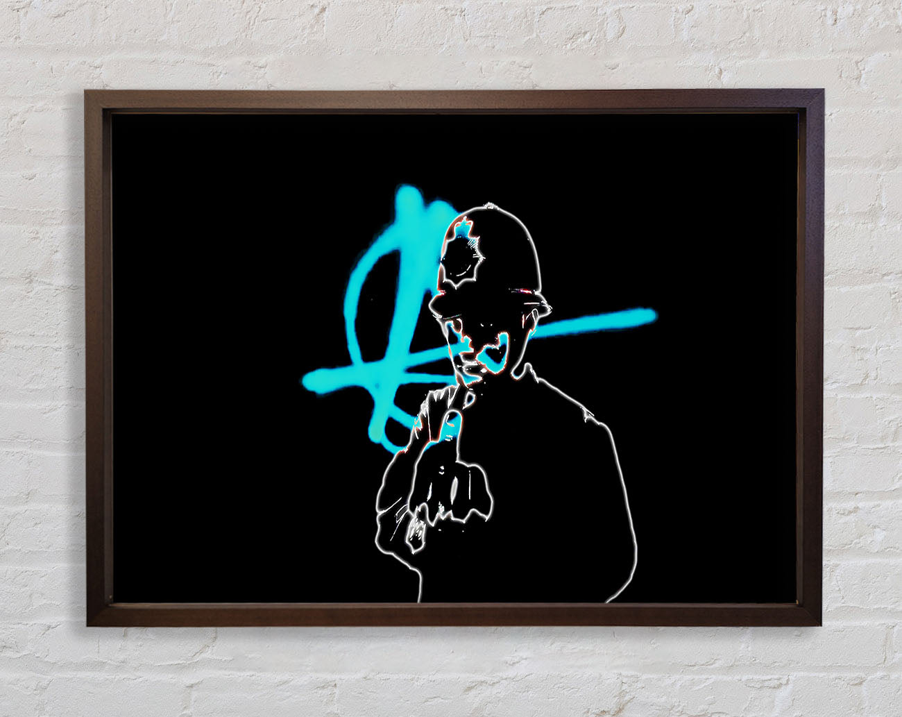 Copper Finger Black Framed Wall Art