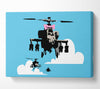 Hellicopter Bow Blue Canvas Wall Art