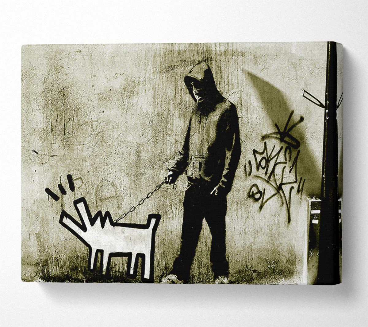 Haring Dog Canvas Wall Art