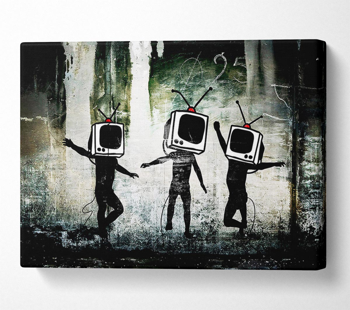 Tv Heads Canvas Wall Art