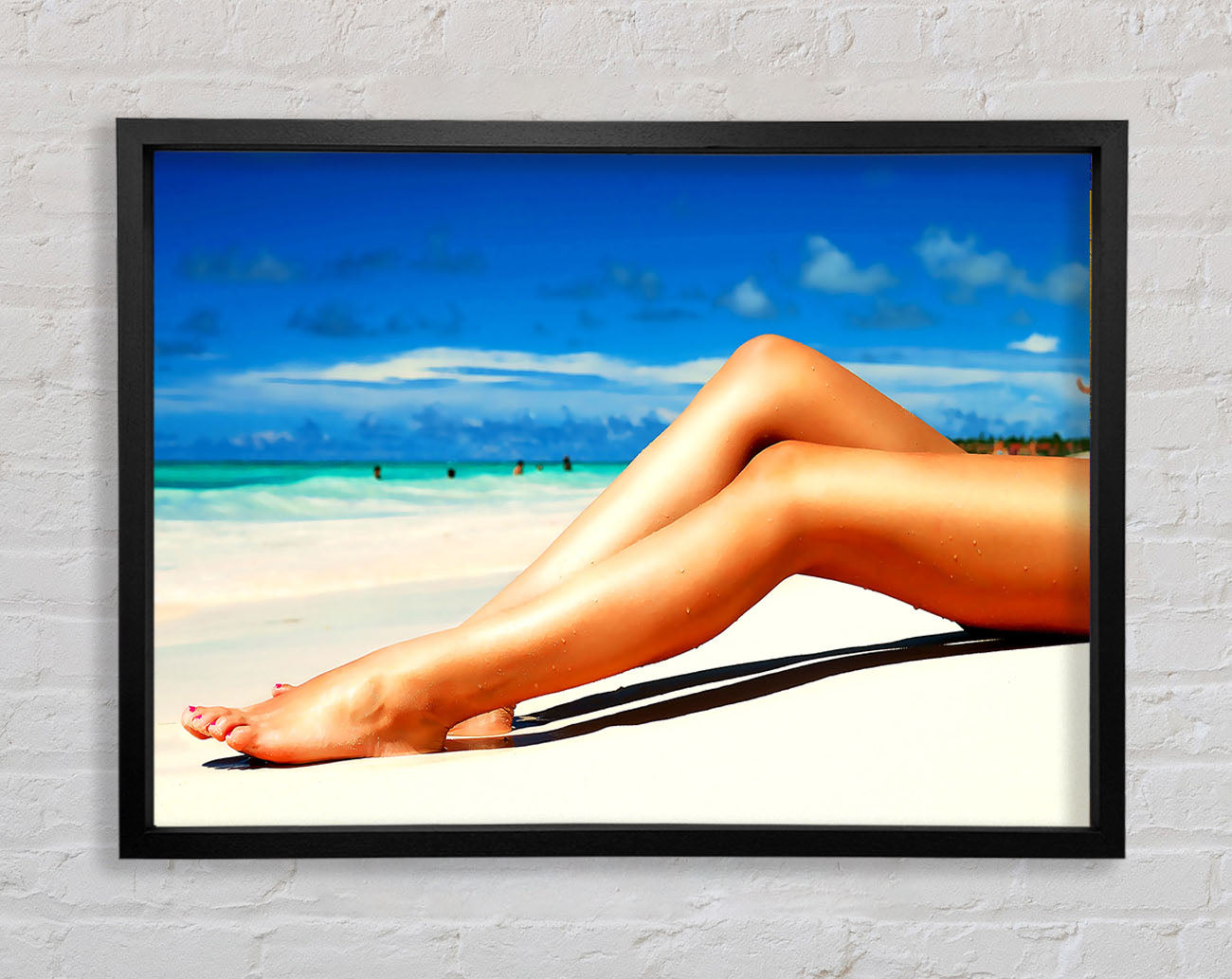 Beach Hottie Framed Wall Art