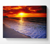 Red Ocean Shoreline Canvas Wall Art