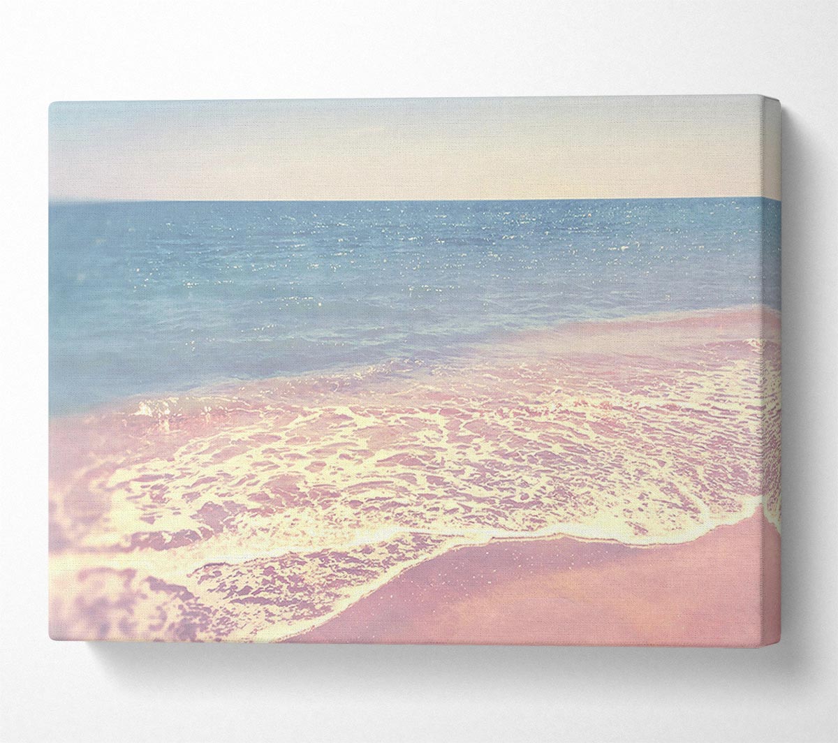 Retro Sparkle Beach Canvas Wall Art