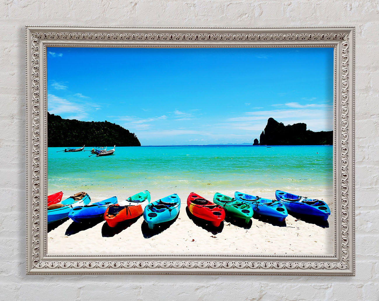 Boat Paradise Framed Wall Art