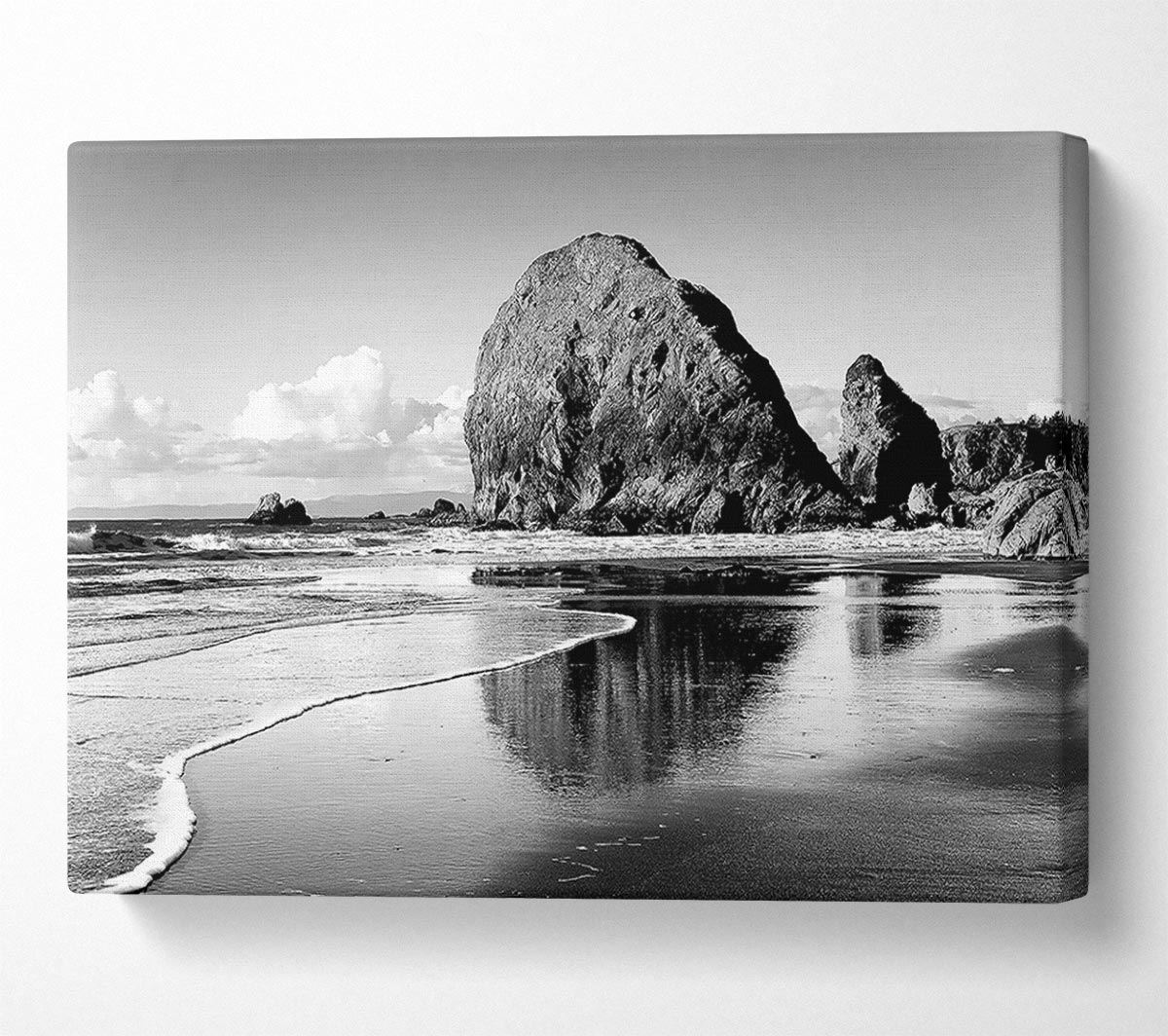 Magnificent Ocean Rocks B n W Canvas Wall Art