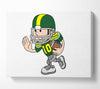 American Football Sport Player White Canvas Wall Art