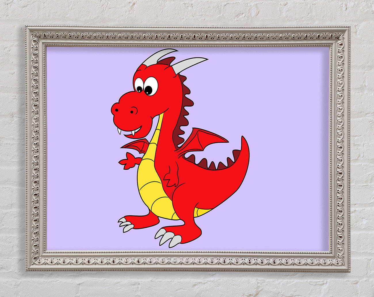 Big Dragon Lilac Framed Wall Art