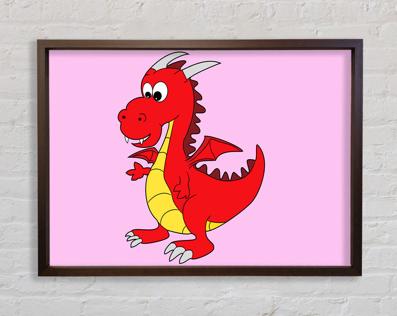 Big Dragon Pink Framed Wall Art