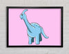 Big Funny Dinosaur Pink Framed Wall Art