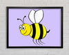 Buzzing Bee Lilac Framed Wall Art