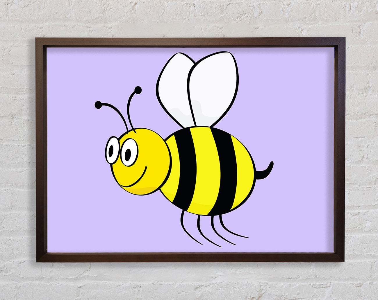 Buzzing Bee Lilac Framed Wall Art