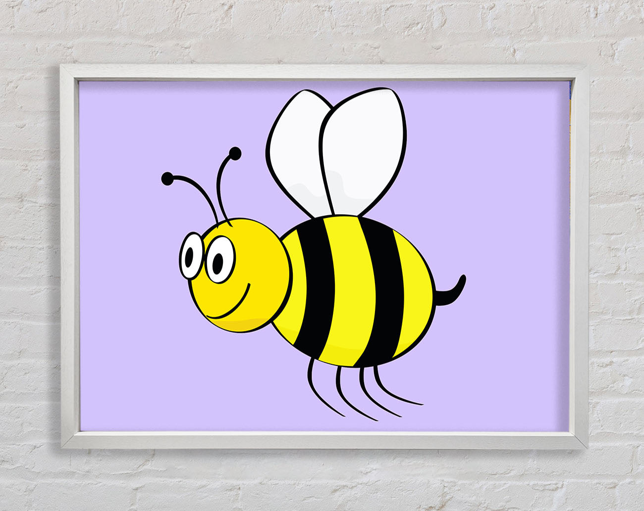 Buzzing Bee Lilac Framed Wall Art