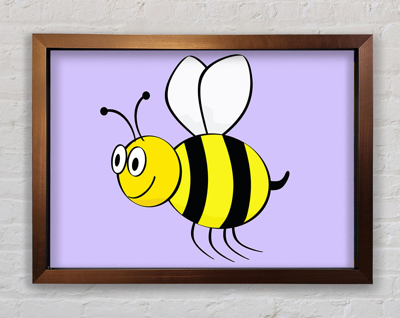 Buzzing Bee Lilac Framed Wall Art