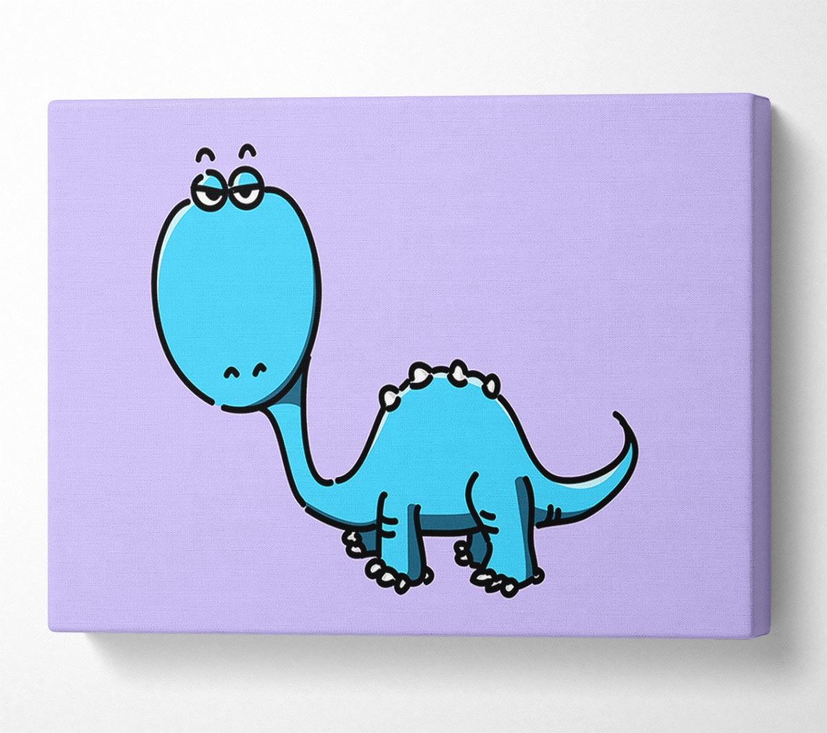 Dinosaur Not Impressed Lilac Canvas Wall Art