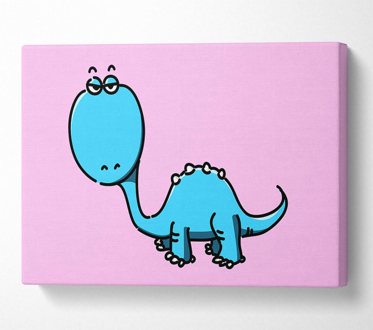 Dinosaur Not Impressed Pink Canvas Wall Art