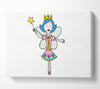 Fairy Princess White Canvas Wall Art